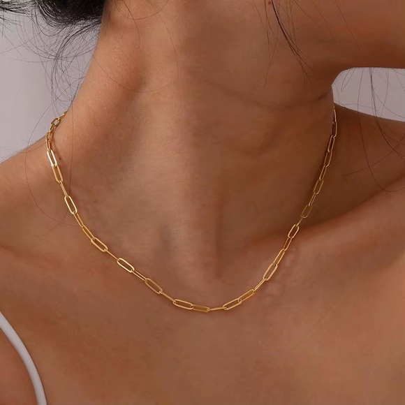 18K Gold Plated - Chain Necklace - Picture 1 of 7
